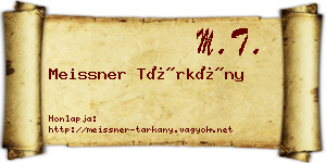 Meissner Tárkány névjegykártya